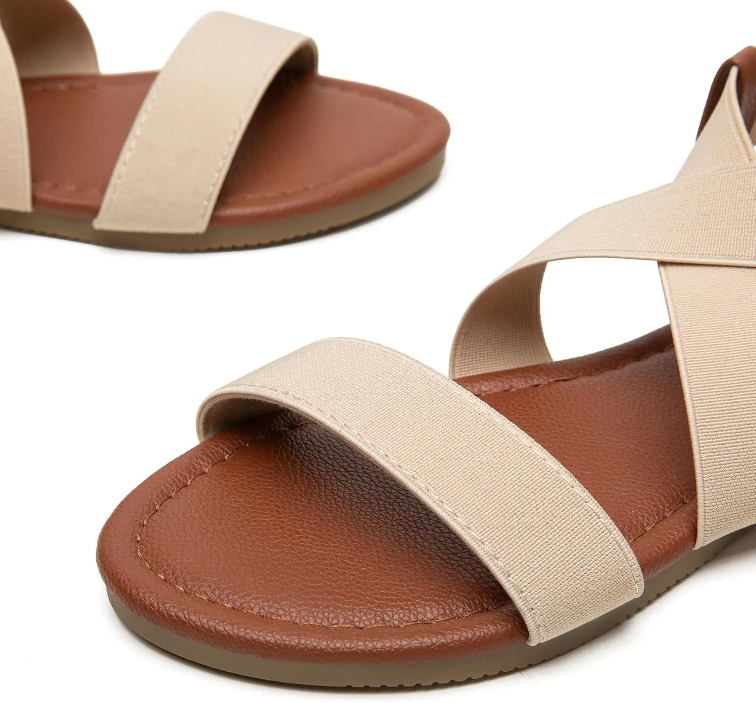 Trary Sandals Women, Womens Sandals, Flat Sandals for Women Dressy Summer, Women's Sandals, Elastic Sandals for Women, Cute Sandals, Open Toe Dress Sandals,Wide Sandles Womans, Sandalias Para Mujer