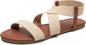 Trary Sandals Women, Womens Sandals, Flat Sandals for Women Dressy Summer, Women's Sandals, Elastic Sandals for Women, Cute Sandals, Open Toe Dress Sandals,Wide Sandles Womans, Sandalias Para Mujer