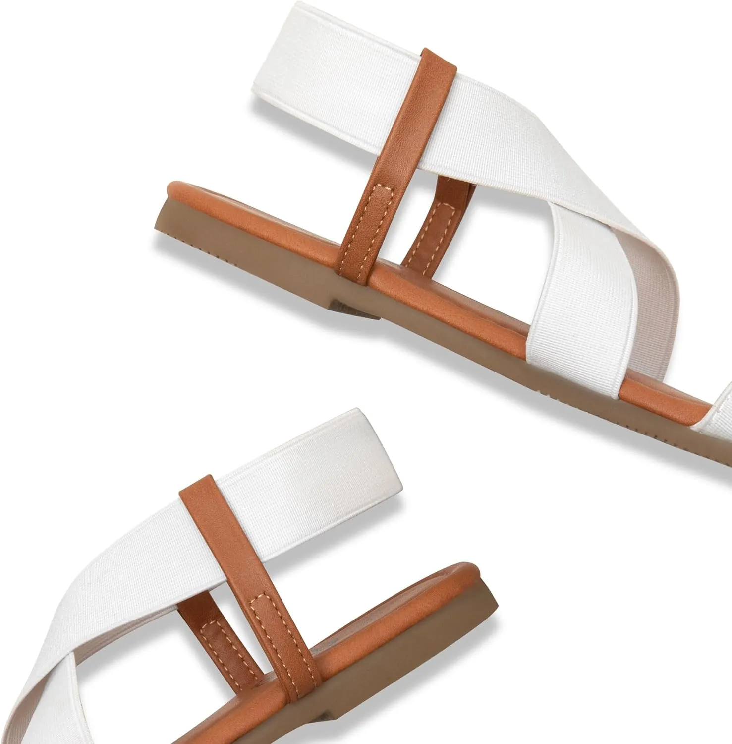 Trary Sandals Women, Womens Sandals, Flat Sandals for Women Dressy Summer, Women's Sandals, Elastic Sandals for Women, Cute Sandals, Open Toe Dress Sandals,Wide Sandles Womans, Sandalias Para Mujer
