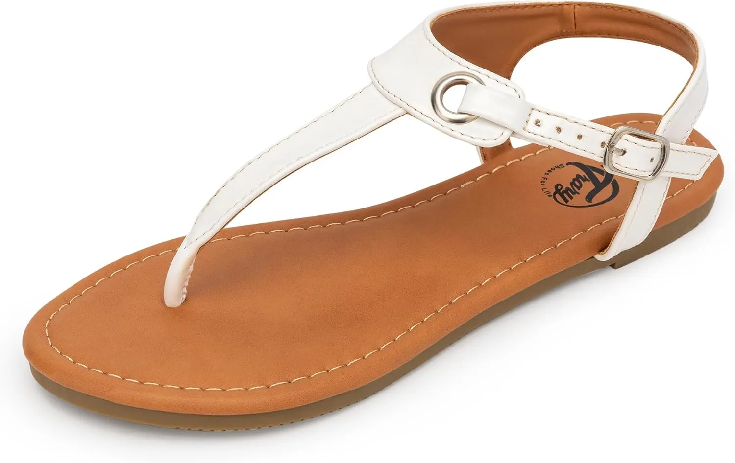 Trary Sandals Womens, Thong Sandals for Women with T-Strap, Adjustable Ankle Buckle for Women Sandals, Flat Sandals for Women Dressy, Cute Sandals for Women, Summer Sandals for Women 2023