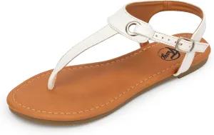 Trary Sandals Womens, Thong Sandals for Women with T-Strap, Adjustable Ankle Buckle for Women Sandals, Flat Sandals for Women Dressy, Cute Sandals for Women, Summer Sandals for Women 2023