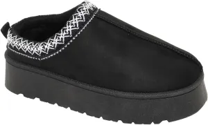 TRENDSUP Women's Platform Slippers, Suede Short Ankle Boots, Fur Fleece Lined, Slip-on, Durable for Indoor and Outdoor, Warm and Fuzzy