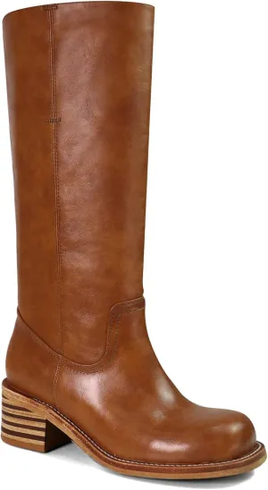 UBWDU Women's Knee High Boots Chunky Block Heel Long Boots Square Toe Low Heel Boots for Women