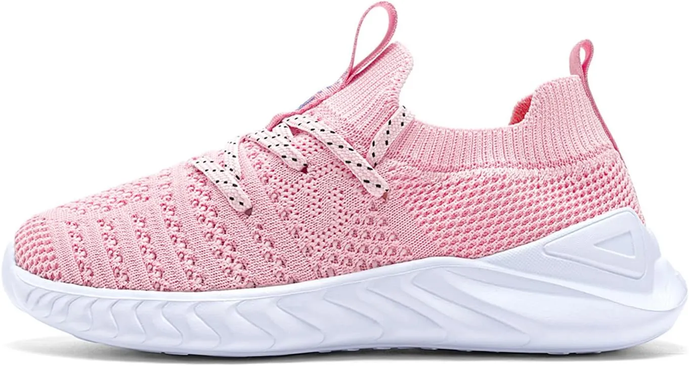 UMANPOO Kids Running Shoes Boys Girls Barefoot Slip On Sneakers Casual Walking Tennis Athletic Gym Sock Shoes Non Slip