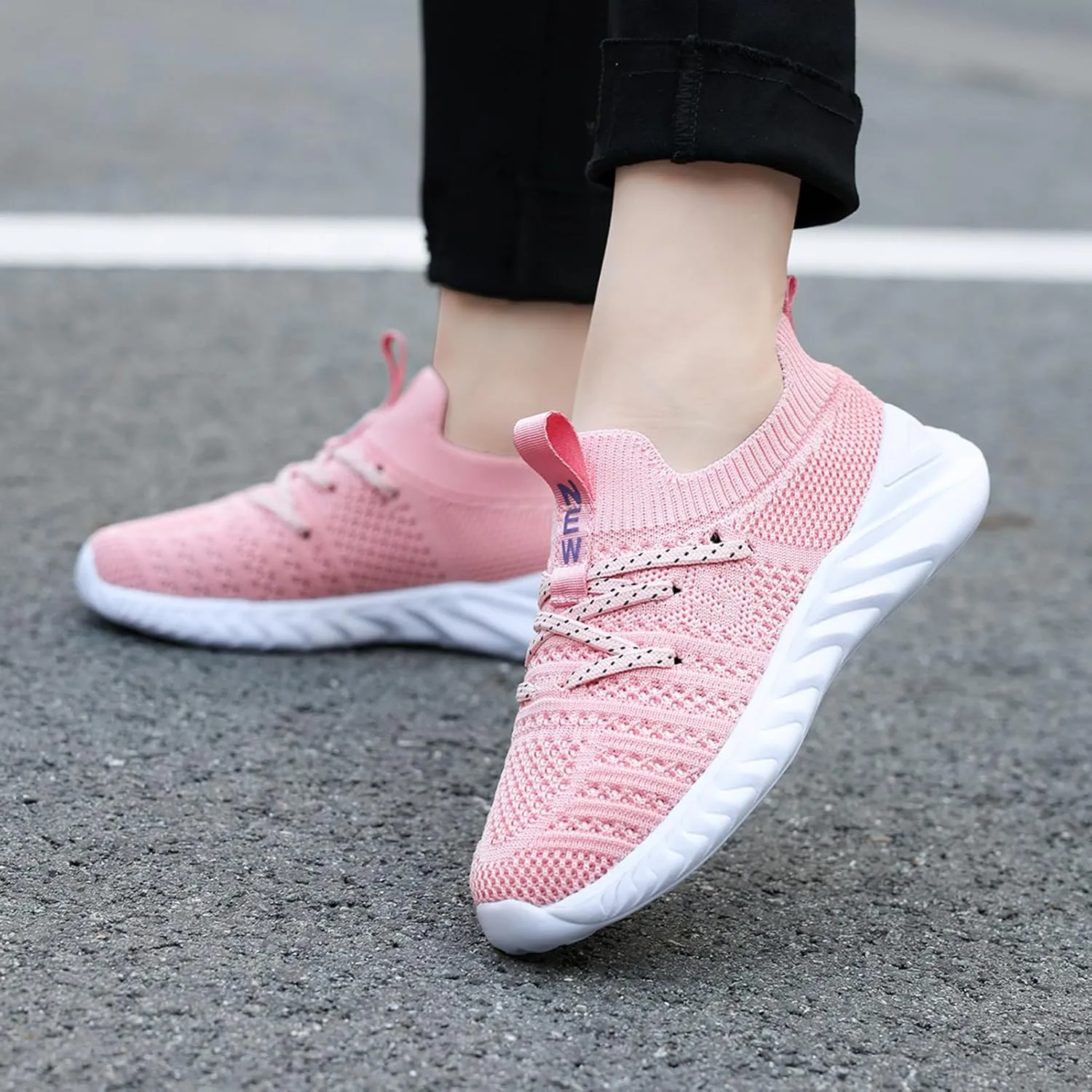 UMANPOO Kids Running Shoes Boys Girls Barefoot Slip On Sneakers Casual Walking Tennis Athletic Gym Sock Shoes Non Slip