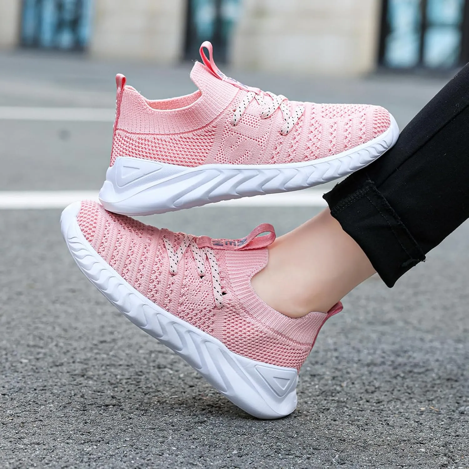 UMANPOO Kids Running Shoes Boys Girls Barefoot Slip On Sneakers Casual Walking Tennis Athletic Gym Sock Shoes Non Slip