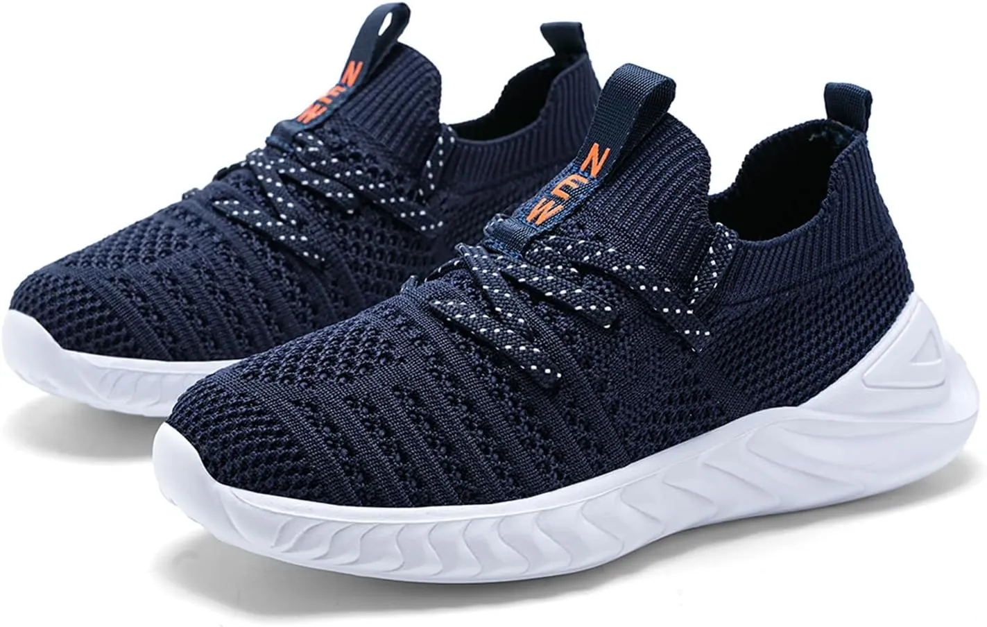 UMANPOO Kids Running Shoes Boys Girls Barefoot Slip On Sneakers Casual Walking Tennis Athletic Gym Sock Shoes Non Slip