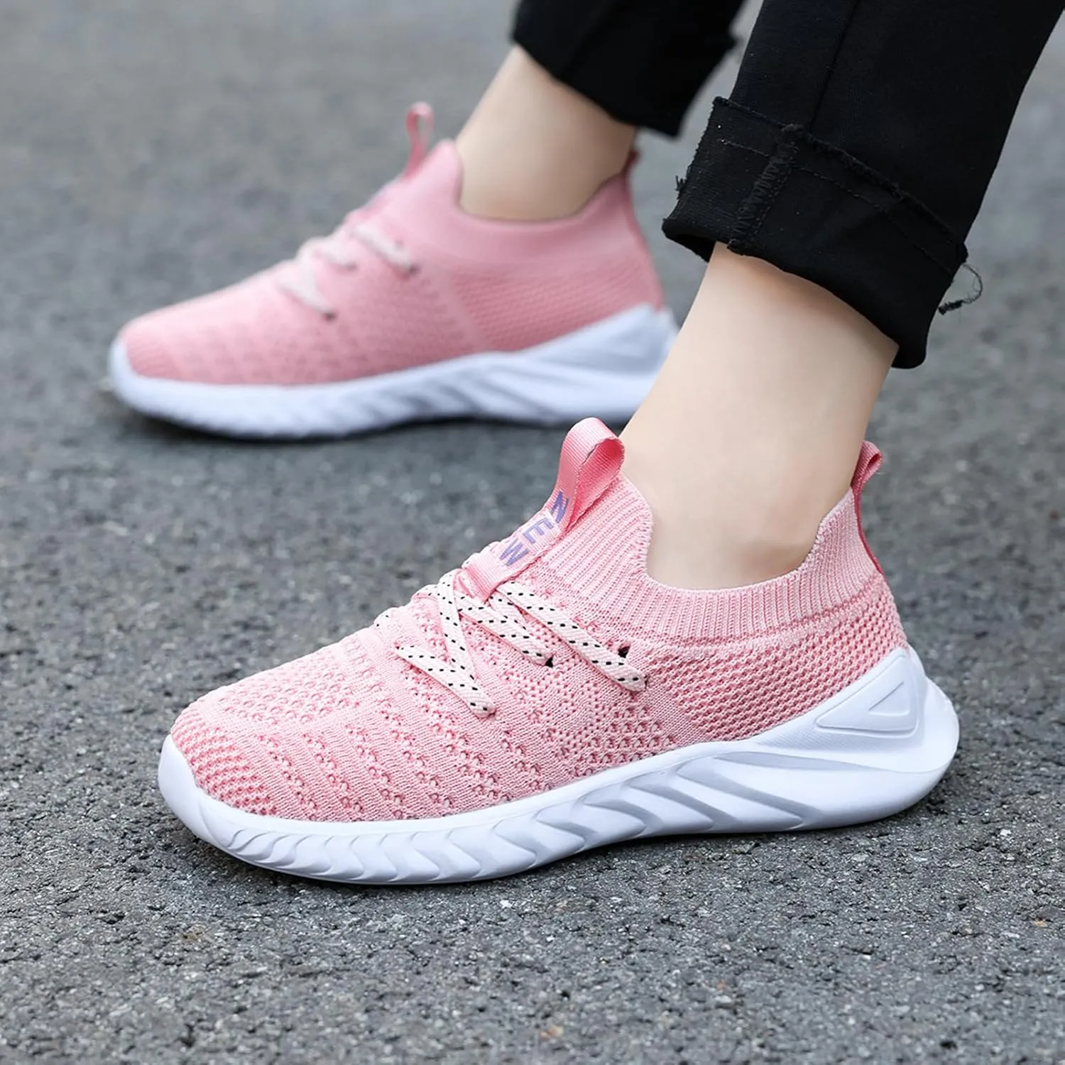 UMANPOO Kids Running Shoes Boys Girls Barefoot Slip On Sneakers Casual Walking Tennis Athletic Gym Sock Shoes Non Slip