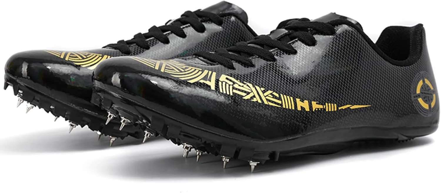 UYO Men's Track Shoes Spikes Sprint Sneakers Athletic Race Jumping Breathable Training Lightweight Track Cleats for Men