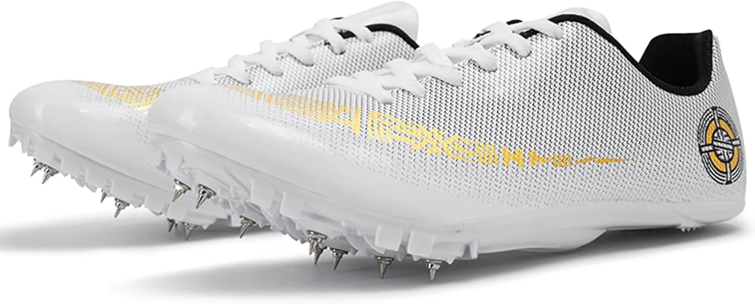UYO Men's Track Shoes Spikes Sprint Sneakers Athletic Race Jumping Breathable Training Lightweight Track Cleats for Men