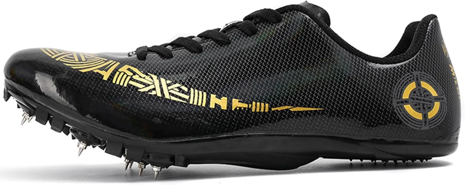 UYO Men's Track Shoes Spikes Sprint Sneakers Athletic Race Jumping Breathable Training Lightweight Track Cleats for Men