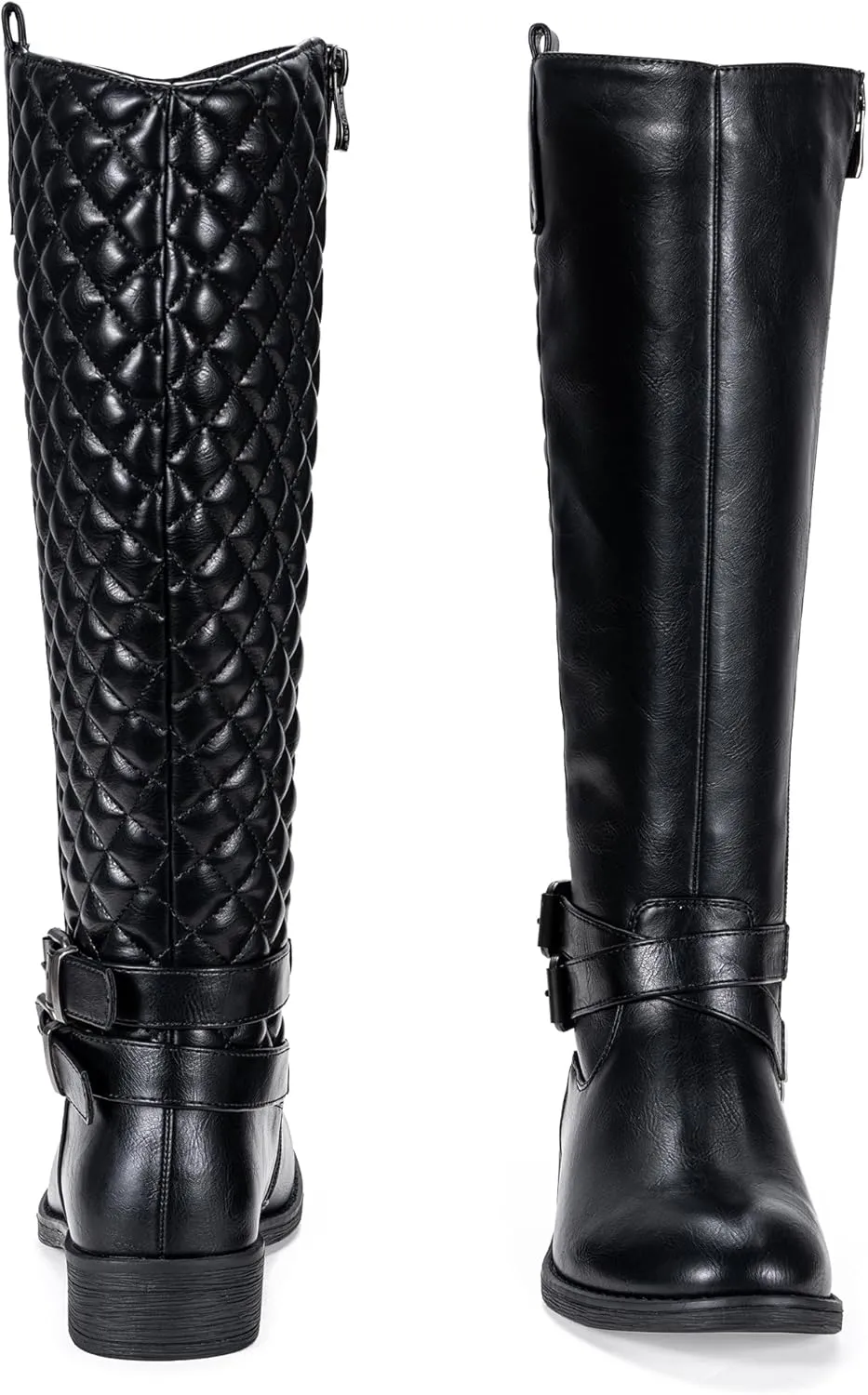 Vepose Women's 949 Knee High Boots,Tall Riding Boots Low Heel with Wide Calf