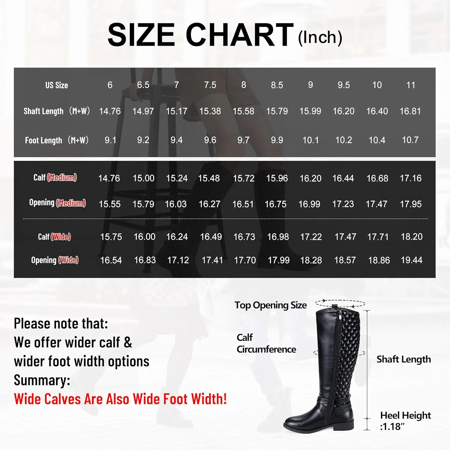 Vepose Women's 949 Knee High Boots,Tall Riding Boots Low Heel with Wide Calf