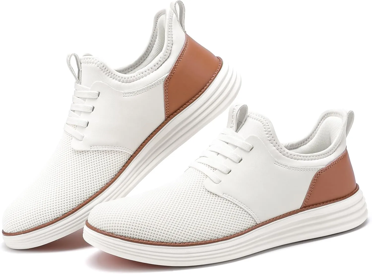 VILOCY Mens Slip On Casual Dress Shoes Hands Free Laceless Fashion Sneakers Comfortable Mesh Tennis Walking Shoes