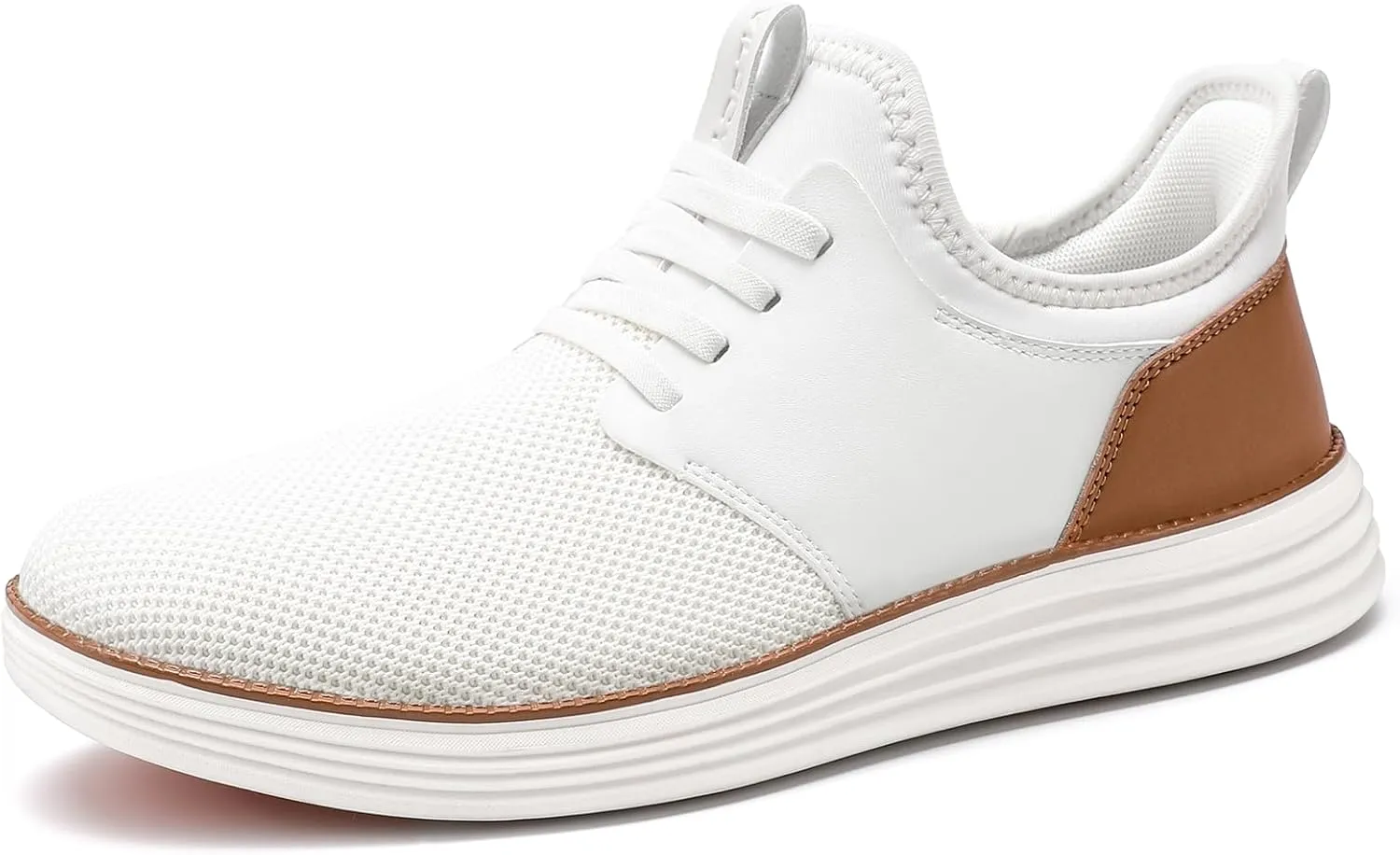 VILOCY Mens Slip On Casual Dress Shoes Hands Free Laceless Fashion Sneakers Comfortable Mesh Tennis Walking Shoes