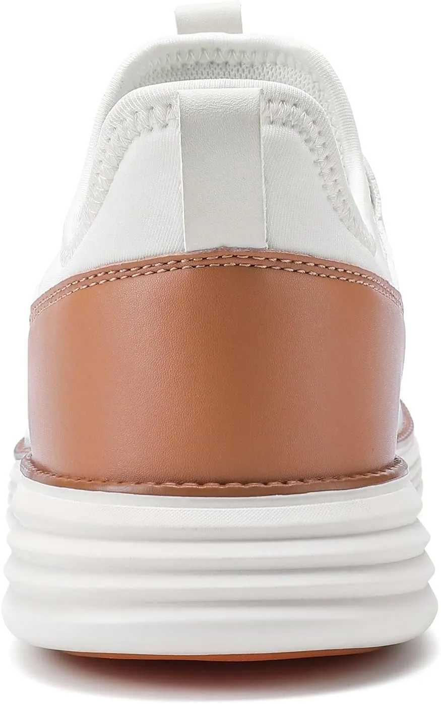 VILOCY Mens Slip On Casual Dress Shoes Hands Free Laceless Fashion Sneakers Comfortable Mesh Tennis Walking Shoes