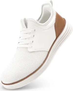 VILOCY Mens Slip On Casual Dress Shoes Hands Free Laceless Fashion Sneakers Comfortable Mesh Tennis Walking Shoes