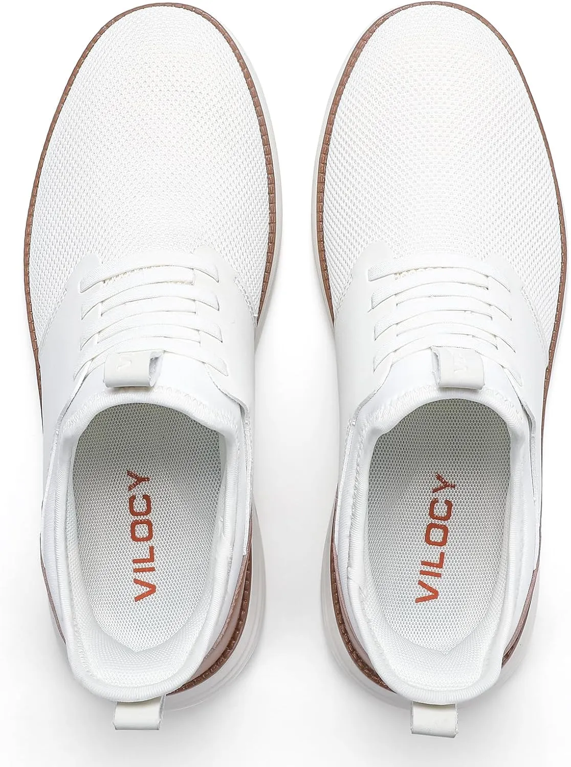 VILOCY Mens Slip On Casual Dress Shoes Hands Free Laceless Fashion Sneakers Comfortable Mesh Tennis Walking Shoes