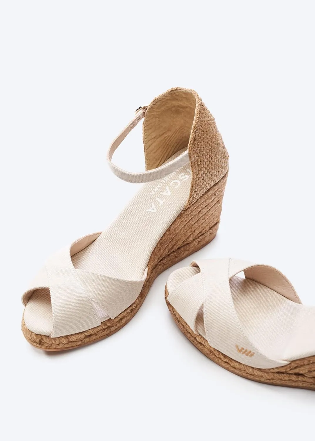 VISCATA Aiguablava Canvas Wedges with Ankle Strap