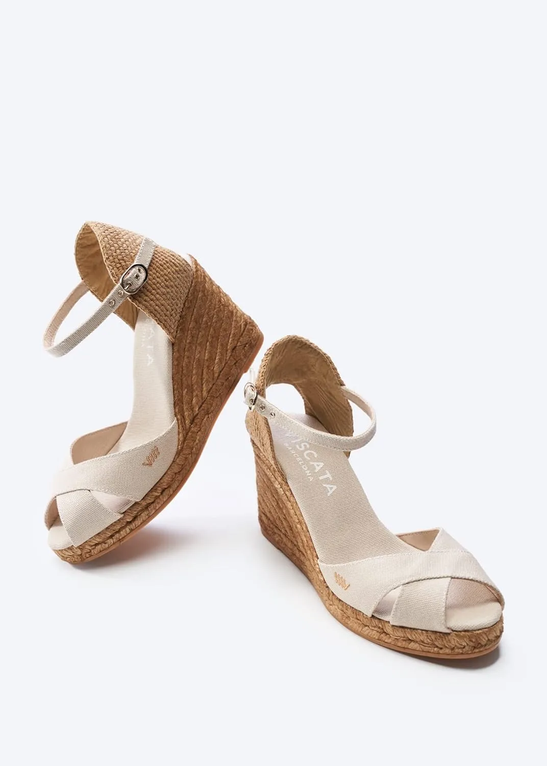VISCATA Aiguablava Canvas Wedges with Ankle Strap