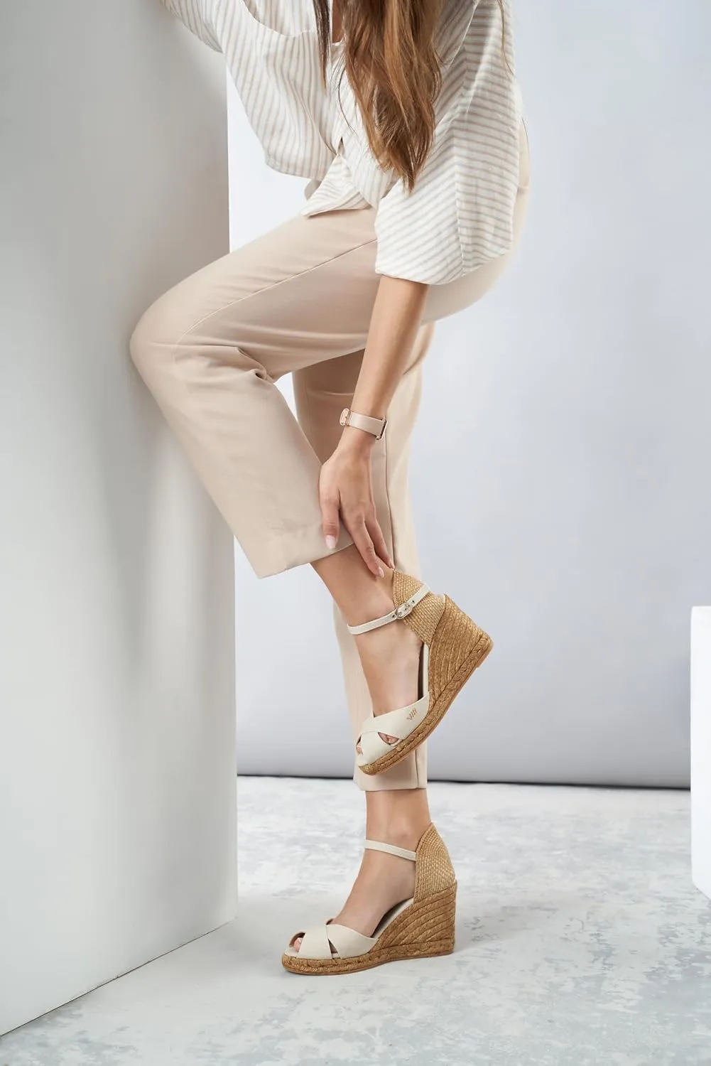 VISCATA Aiguablava Canvas Wedges with Ankle Strap