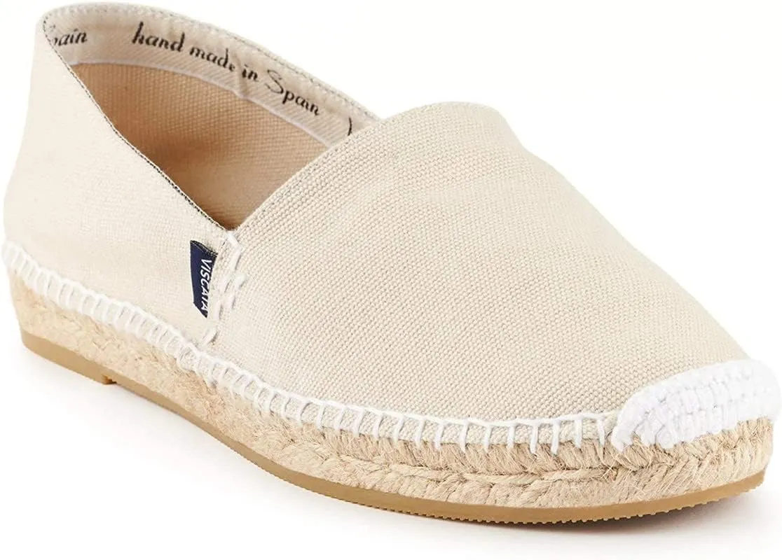 VISCATA Begur Canvas Slip On Espadrilles Handmade 2 ½” Heel Men's Espadrilles with Breathable Cotton Canvas and 100% Natural Jute Insole for All Casual Occasions
