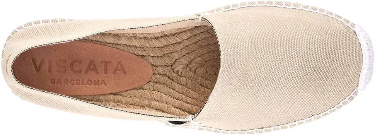 VISCATA Begur Canvas Slip On Espadrilles Handmade 2 ½” Heel Men's Espadrilles with Breathable Cotton Canvas and 100% Natural Jute Insole for All Casual Occasions