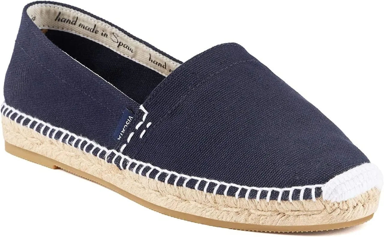 VISCATA Begur Canvas Slip On Espadrilles Handmade 2 ½” Heel Men's Espadrilles with Breathable Cotton Canvas and 100% Natural Jute Insole for All Casual Occasions