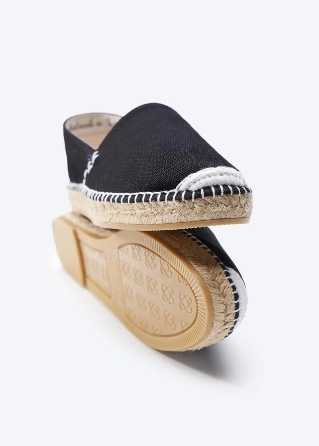 VISCATA Llafranc Canvas Espadrille Flats with Traditional White Stitching Soft Breathable Cotton Canvas and 100% Natural Jute Midsole for All Casual Occasions