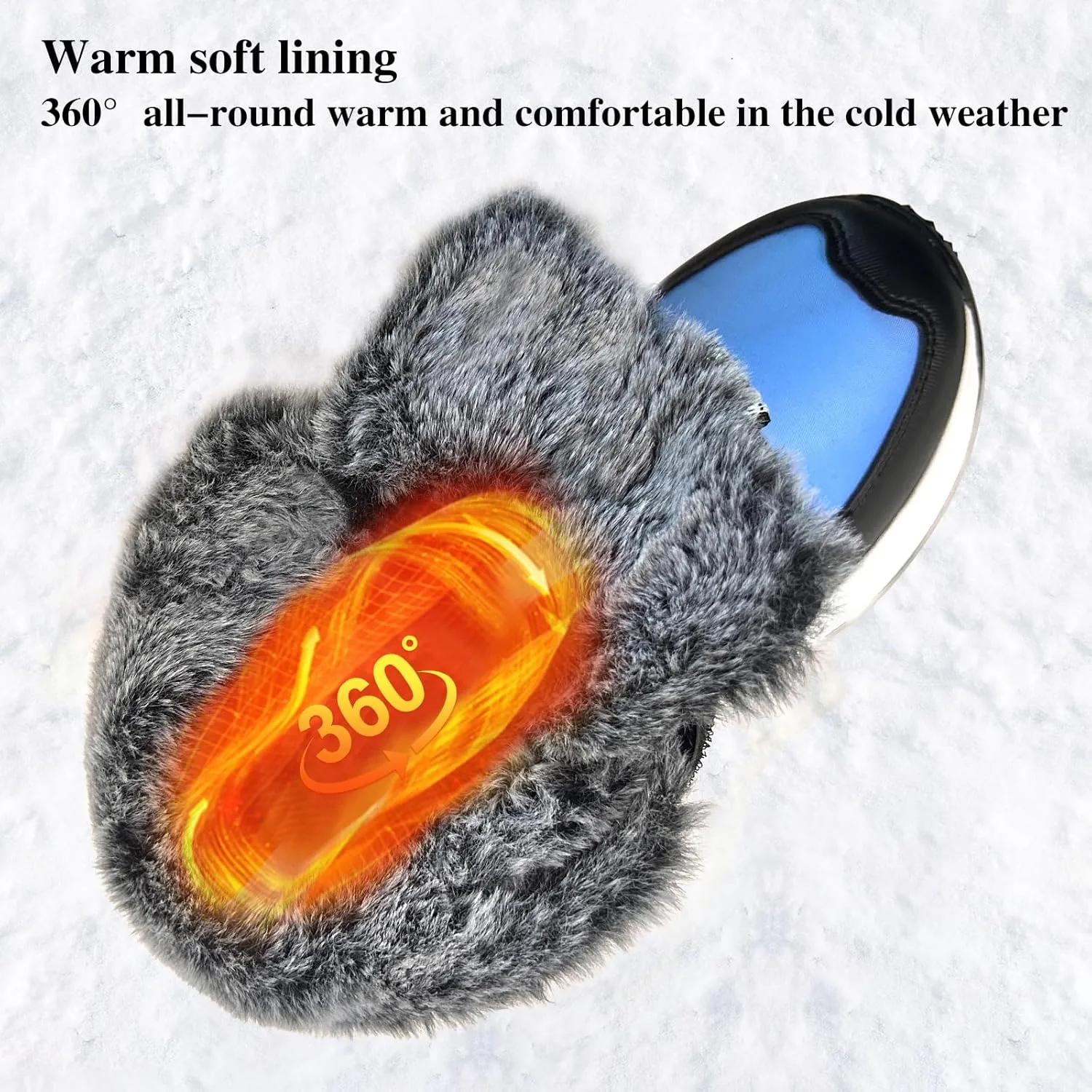 VITUOFLY Boys Hiking Boots Kids Hiking Shoes Girls Outdoor Warm Winter Snow Boots Adventure Trekking Shoes Anti-skid Sneakers Steel Buckle Durable Comfortable
