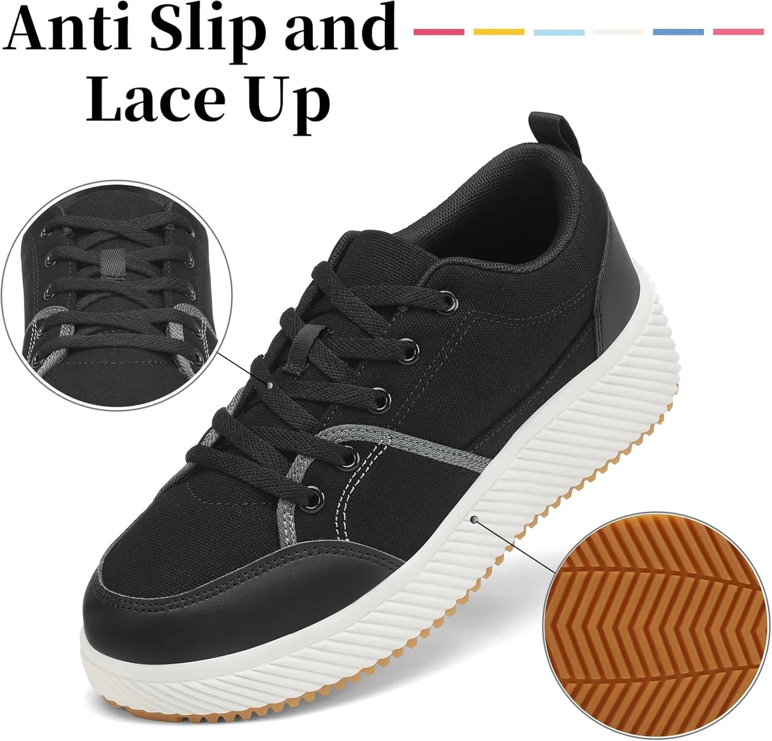 VZQ Platform Sneakers for Women,Comfortable Low Top Braided Womens Chunky Sneakers Casual Classic Tennis Shoes for Walking