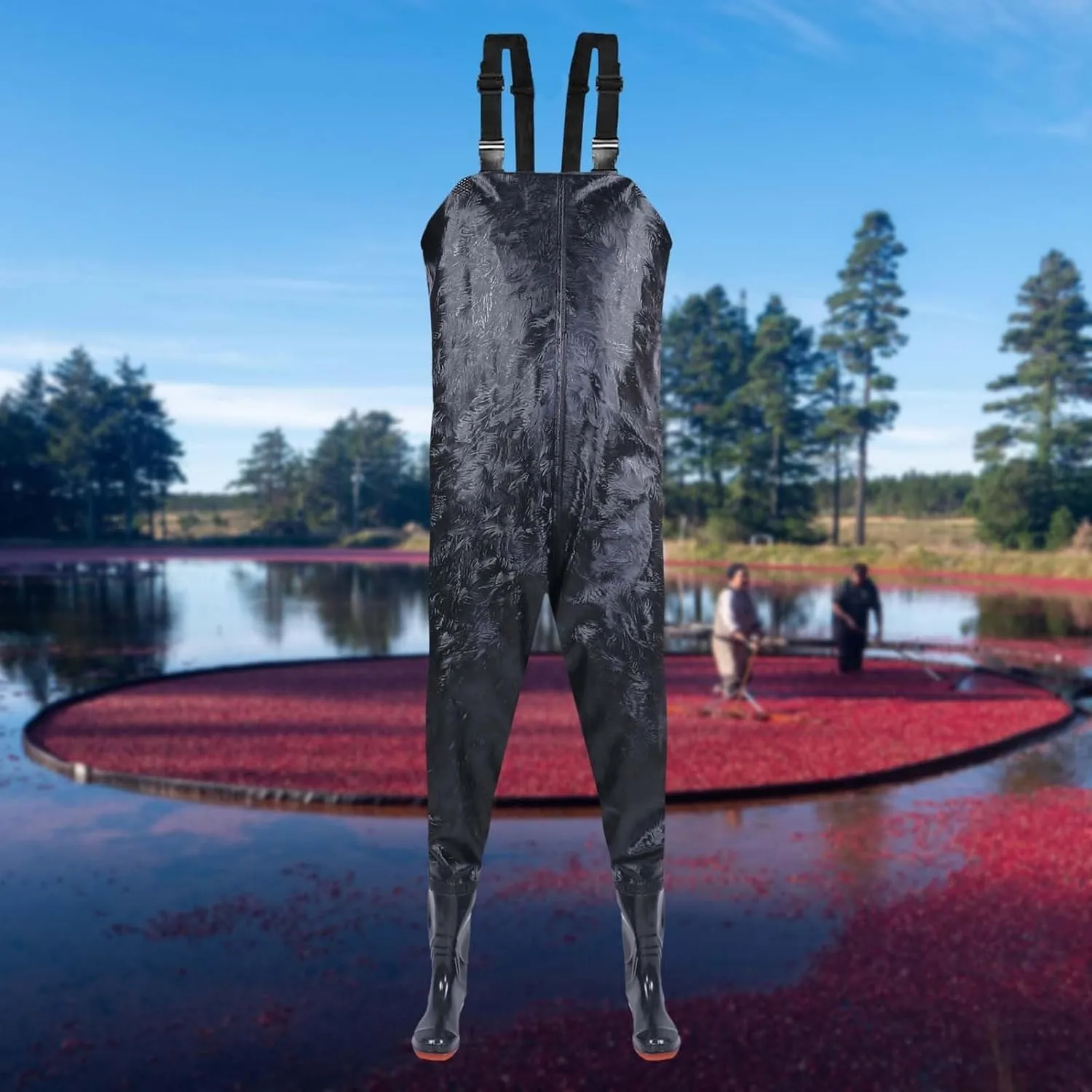 Waders for Men Waterproof One Piece Jumpsuits Lightweight Pants Durable Bootfoot Wader for Duck Hunting Fishing