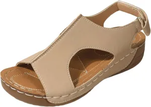 Wedge Sandals for Women Open Toe Orthopedic Sandal Walking Espadrilles Platform Wedges Sandals Casual Buckle Ankle Strappy Slip on Sandal Comfortable Dressy Summer Shoes