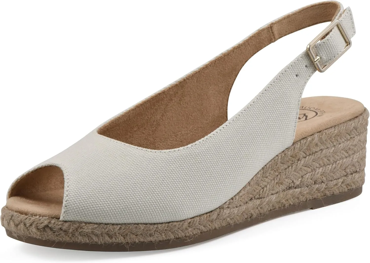 WHITE MOUNTAIN Women's Maize Sling-Back Mini-Heel Espadrille Sandal