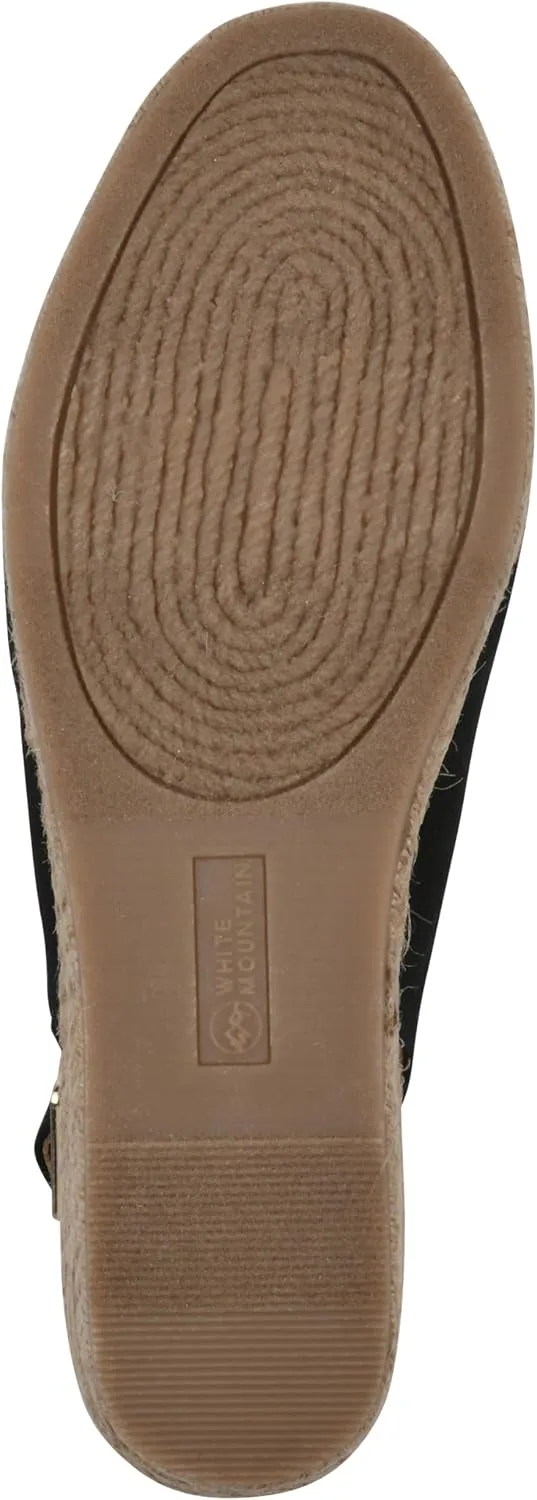 WHITE MOUNTAIN Women's Maize Sling-Back Mini-Heel Espadrille Sandal