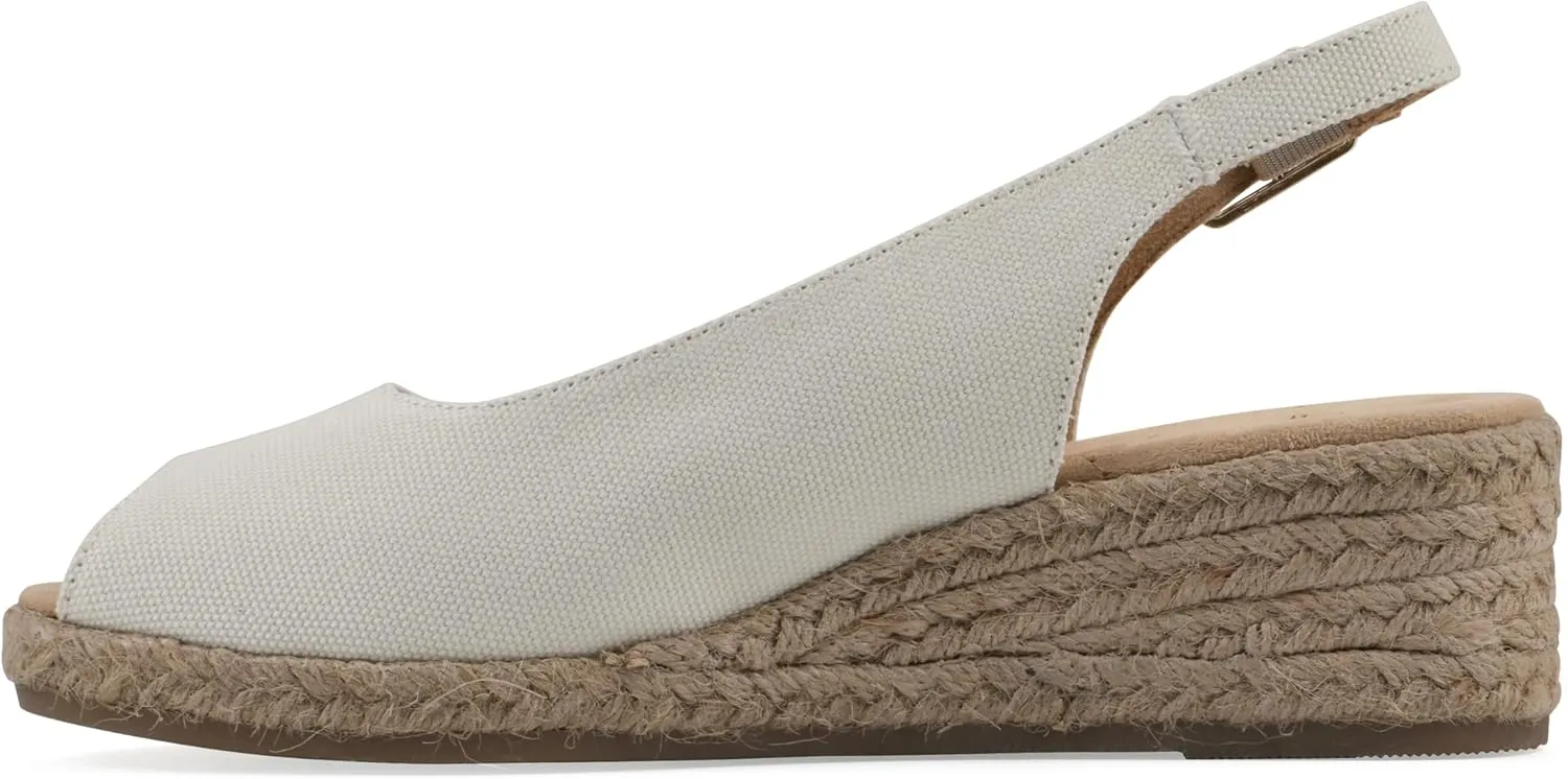 WHITE MOUNTAIN Women's Maize Sling-Back Mini-Heel Espadrille Sandal