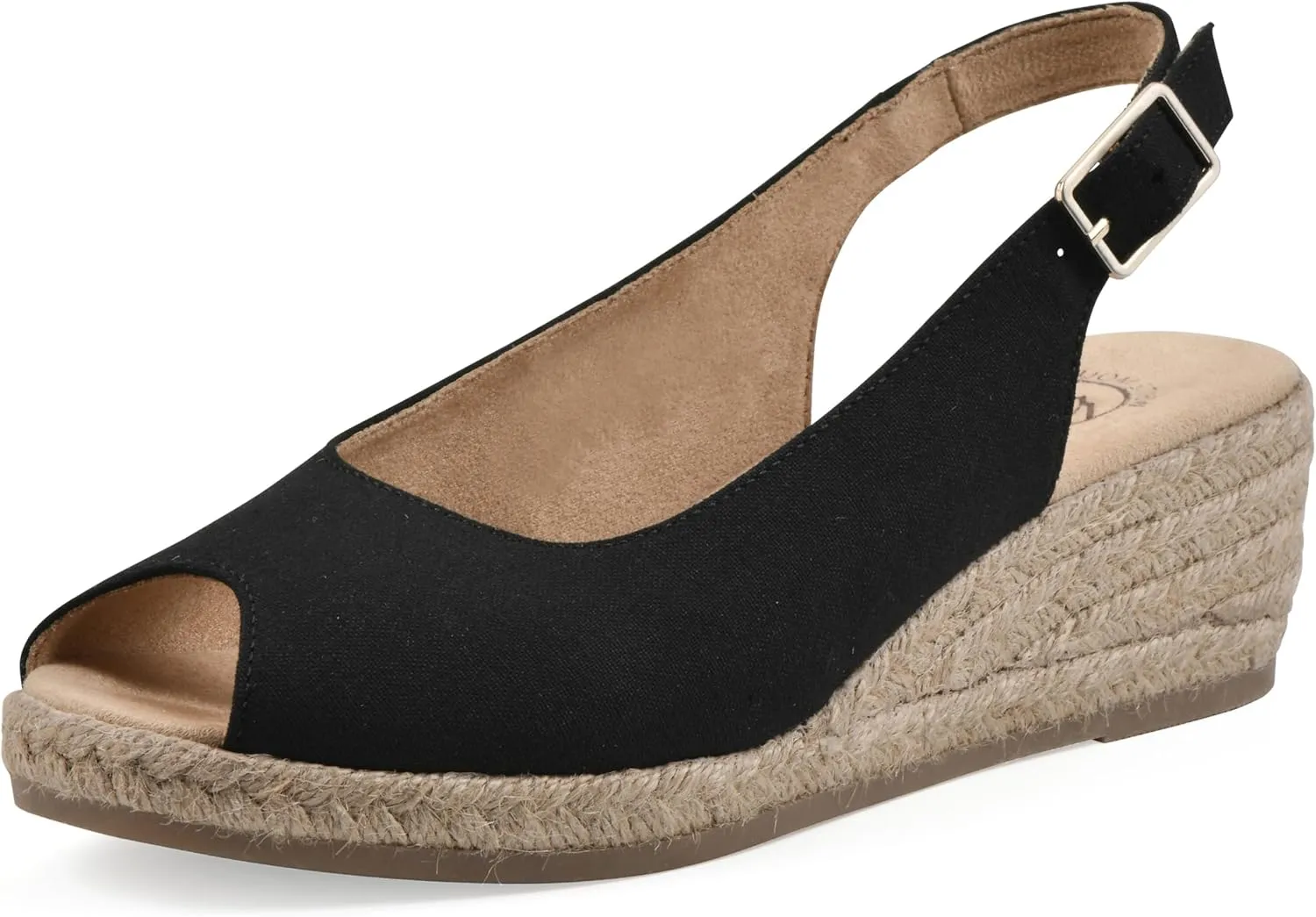 WHITE MOUNTAIN Women's Maize Sling-Back Mini-Heel Espadrille Sandal
