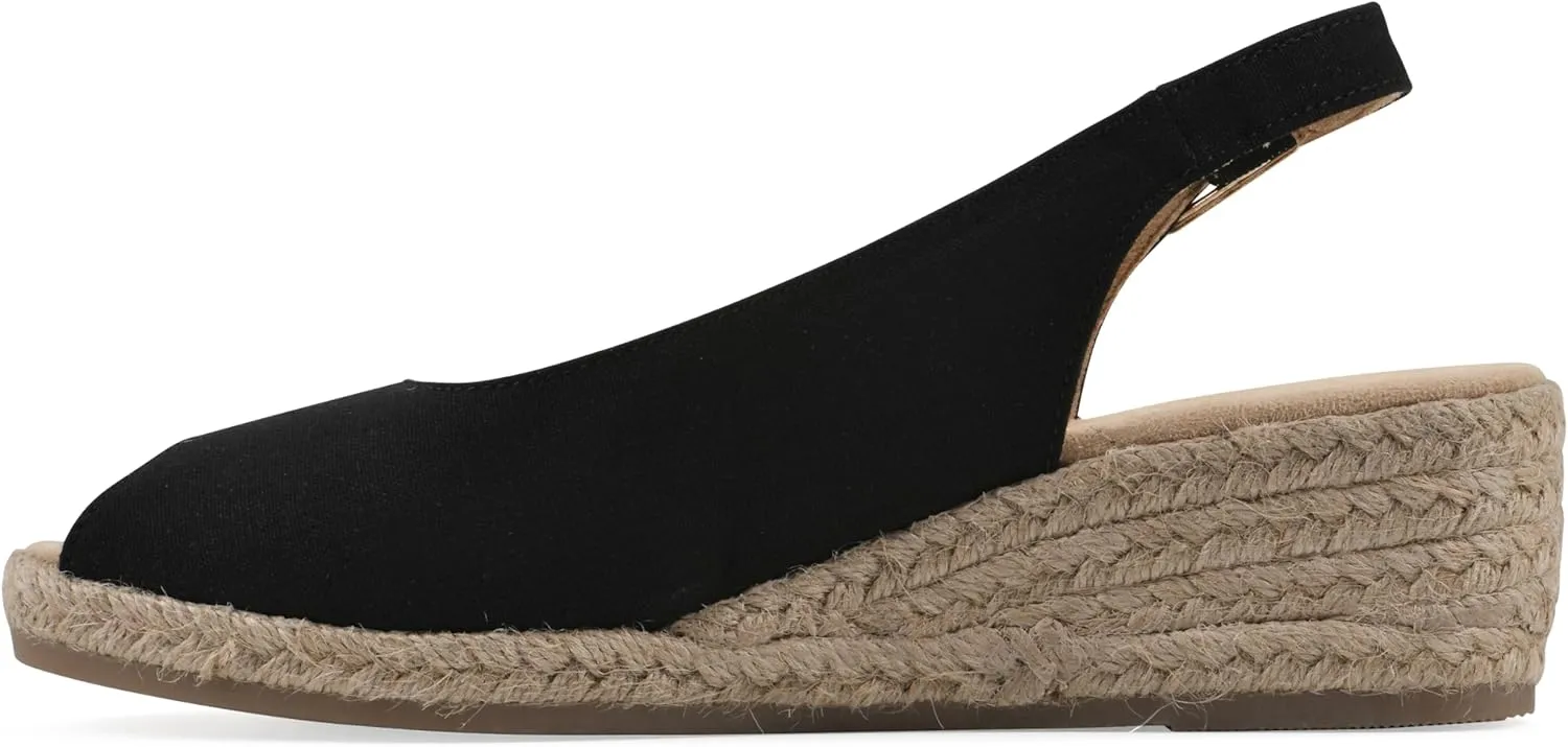 WHITE MOUNTAIN Women's Maize Sling-Back Mini-Heel Espadrille Sandal