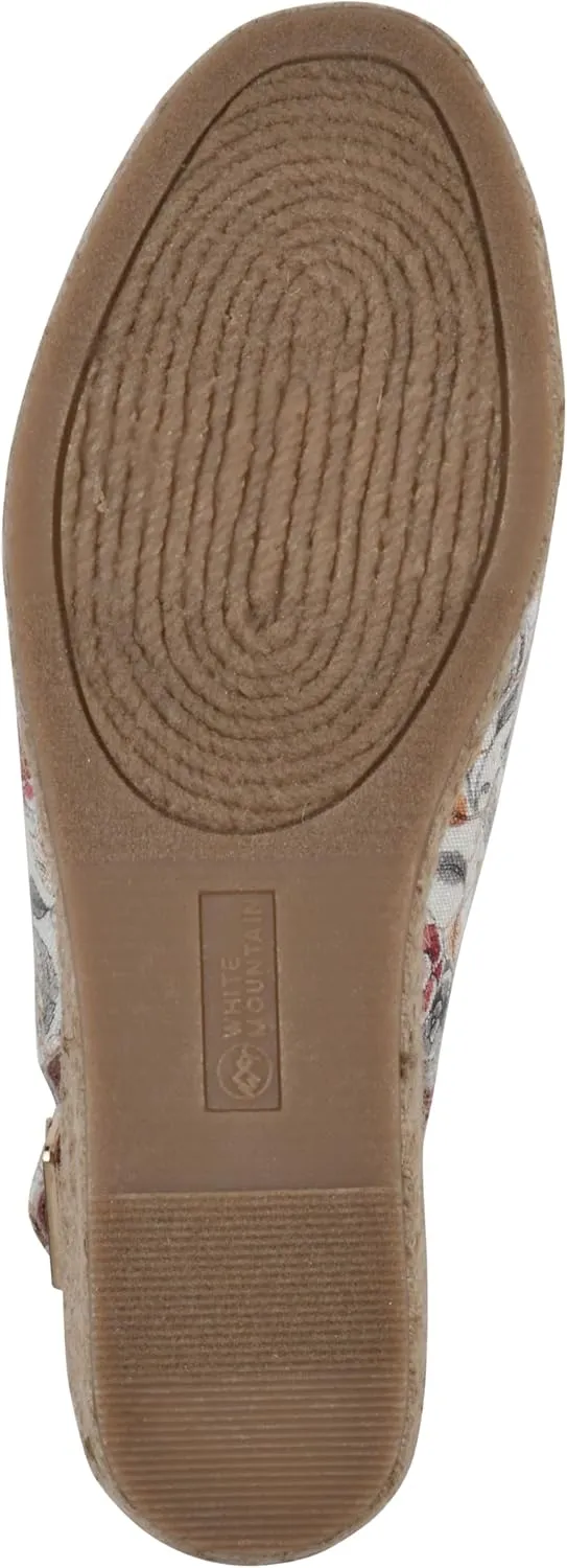 WHITE MOUNTAIN Women's Maize Sling-Back Mini-Heel Espadrille Sandal