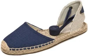 Women Espadrille Lace Up Flats Comfortable Summer Breathable Espadrille Sandals Adjustable Shoelace Dating Work Travel
