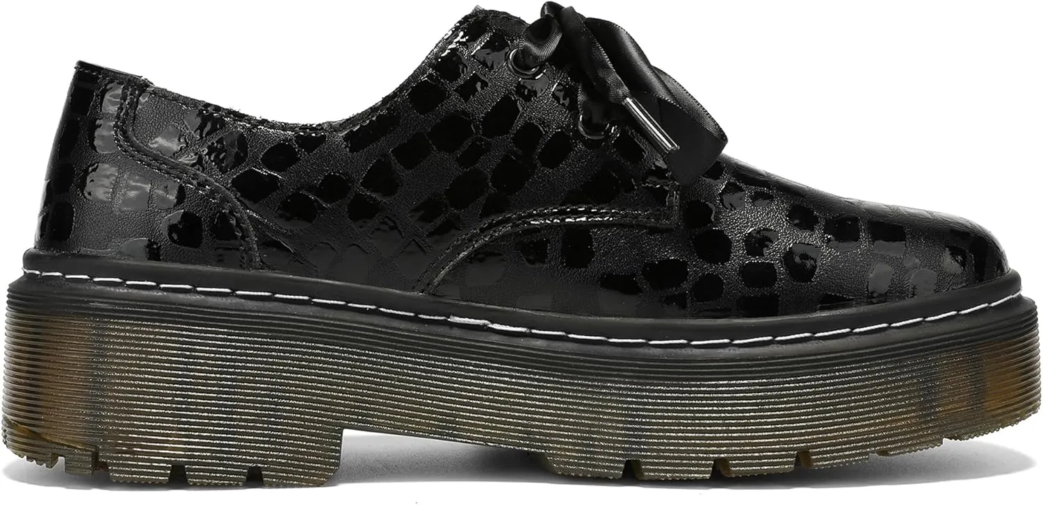 Women Lace-up Platform Chunky Loafers Classic Lug Sole Oxford Shoes Business Work Office Dress Shoes