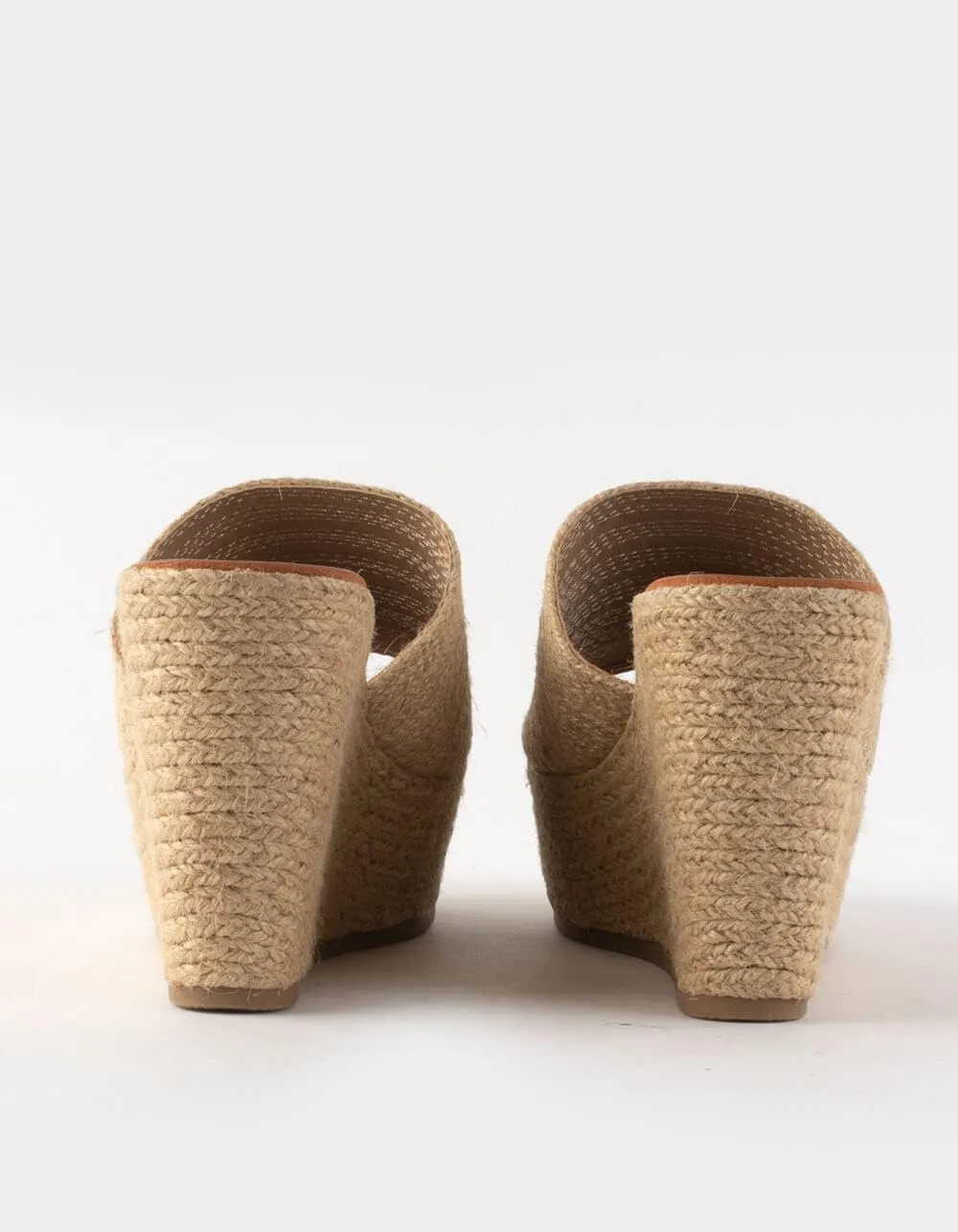 Women Slip On Espadrille Wedge Heel Sandals Slide Peep Toe Mule Platform Sandal