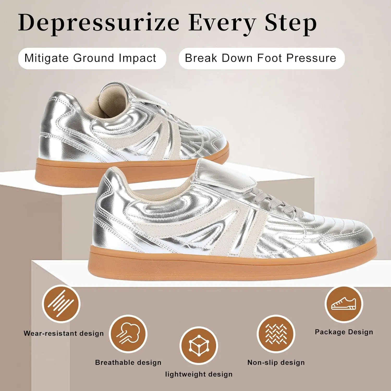 Women Sneakers Lace Up Classic Fashion Sneakers Comfortable Leisure Shoes Walking Shoes Tennis