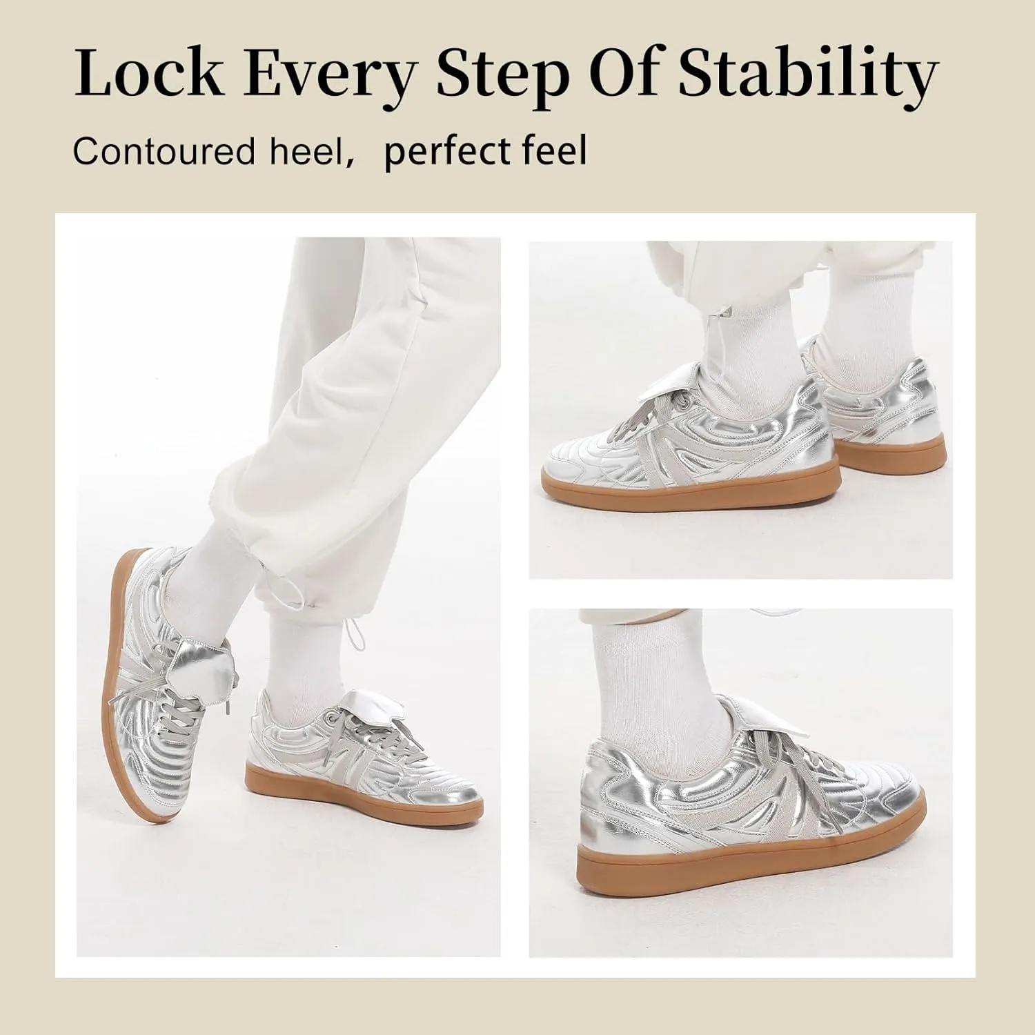 Women Sneakers Lace Up Classic Fashion Sneakers Comfortable Leisure Shoes Walking Shoes Tennis