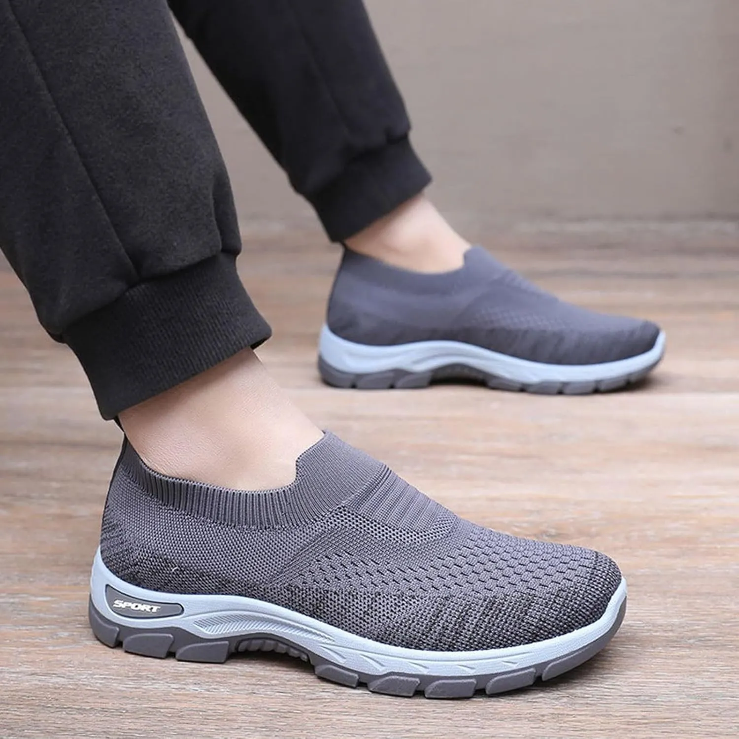 Women Walking Shoes Slip-On Breathable Mesh Sneaker Women's Comfortable Casual Ladies Cushion Athletic Running Shoes