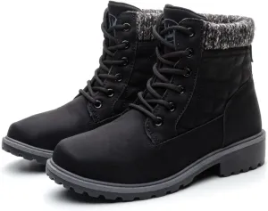 Women Work Hiking Boot - Hike Ankle Outdoor Non Slip Composite Construction Lightweight Waterproof Comfortable Black White