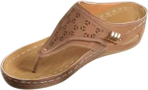 Women’s Arch Support Flowers Clip Toe Sandals Breathable Comfortable Walking Soft Nano-foam Platform Wide Width Wedges