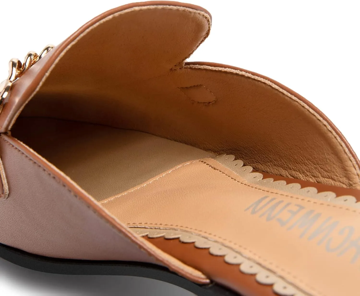 Women's Black Mules: Round Toe, Backless, Slides, Comfortable, Metal Buckle