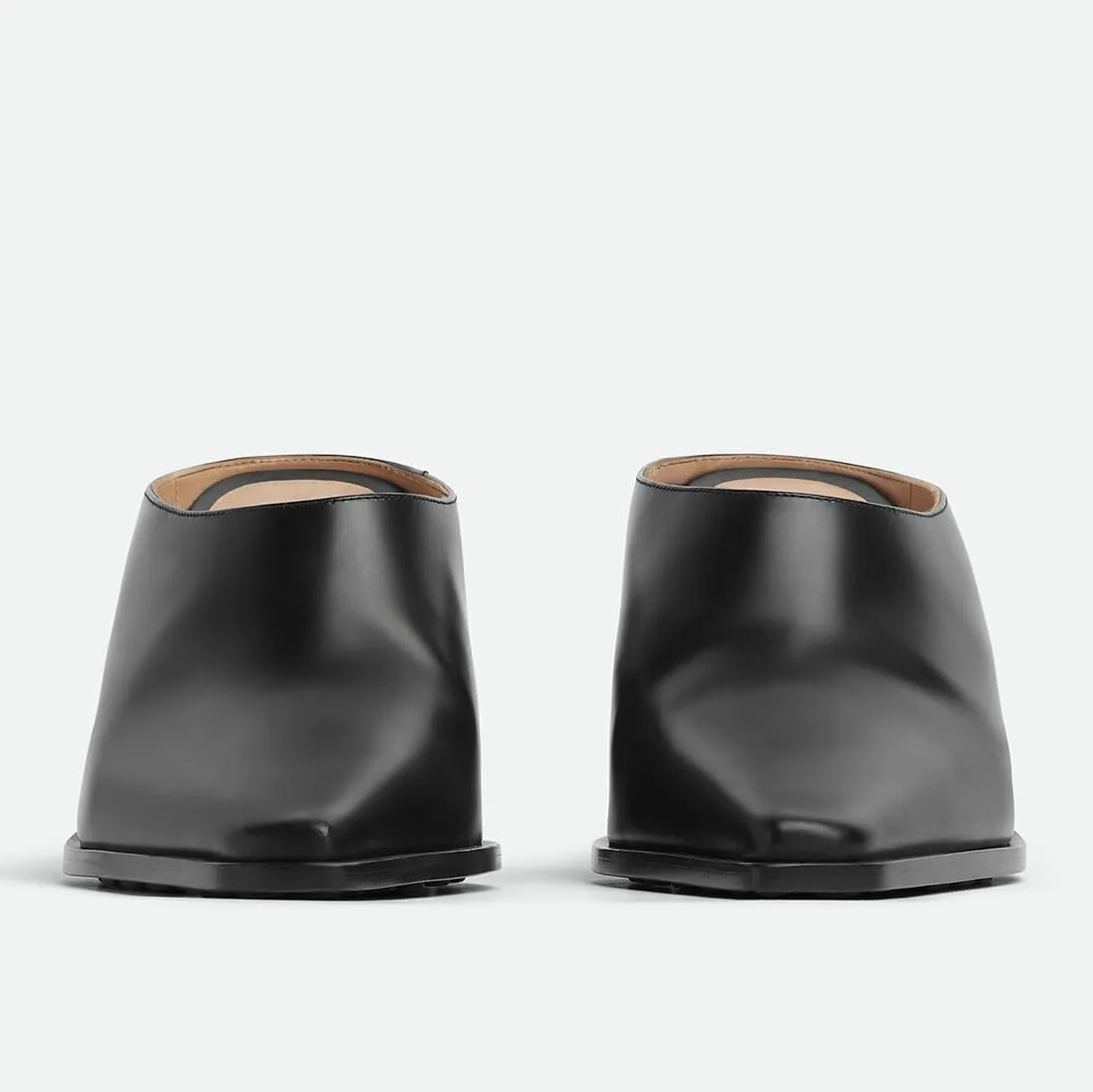 Womens Chunky Heeled Mules Closed Pointed Toe Clogs Backless Booties Slip on Mules Heels Pumps