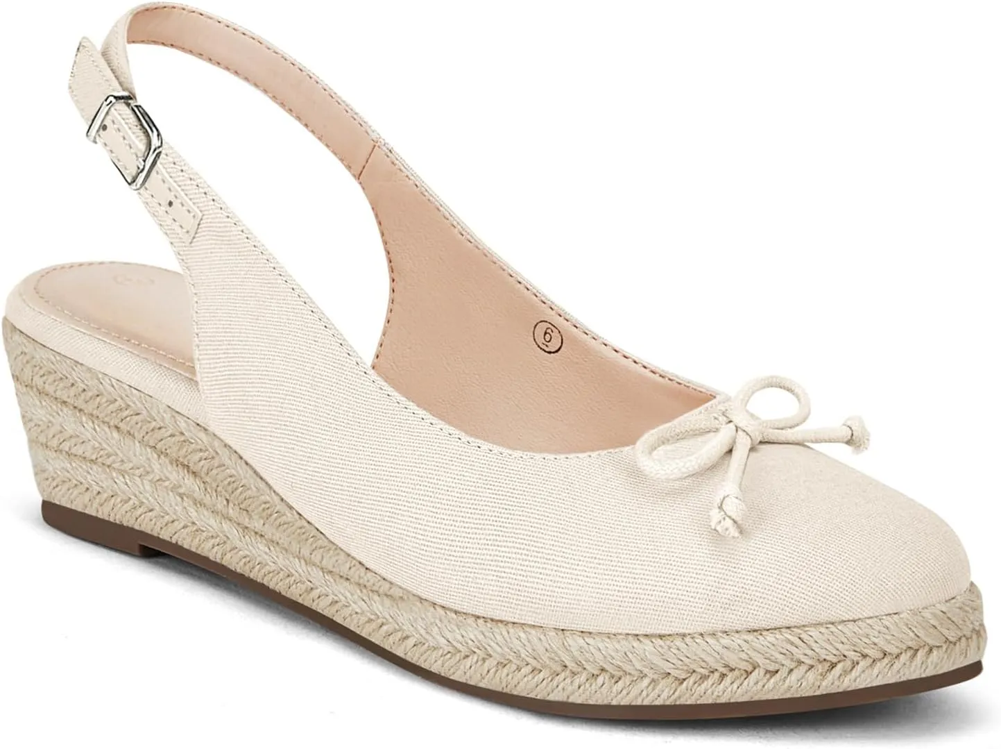 Womens Closed Toe Espadrilles Wedges Shoes Platform Slingback Mid Low Heel Canvas Bow Dress Sandals